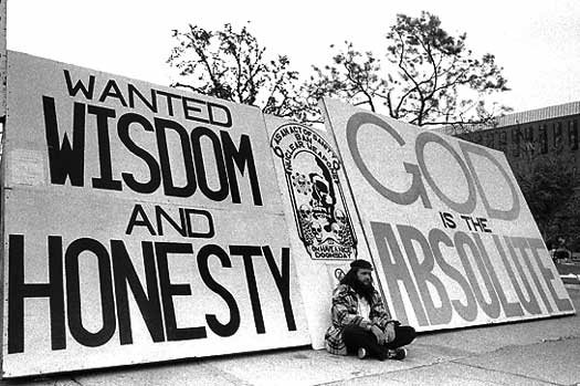 Thomas and his signs, from Carrier's Lafayette Square radio story