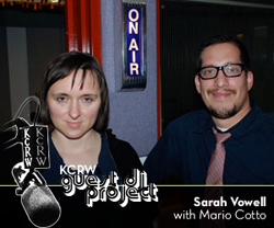 Sarah Vowell and KCRW DJ Mario Cotto