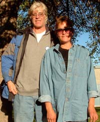 Bill with Nanette, two shelter residents