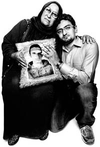 Mother of murdered Khaled Said, with Google executive Wael Ghonim, whose Facebook page "We are all Khaled Said" helped inspire the protests