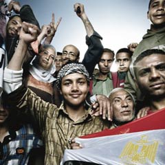 Egyptians in Tahrir, photo by Platon