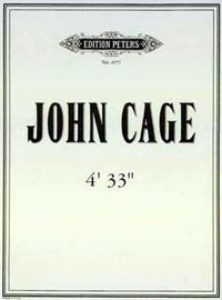 Sheet music cover to Jahn Cage's composition 4:33