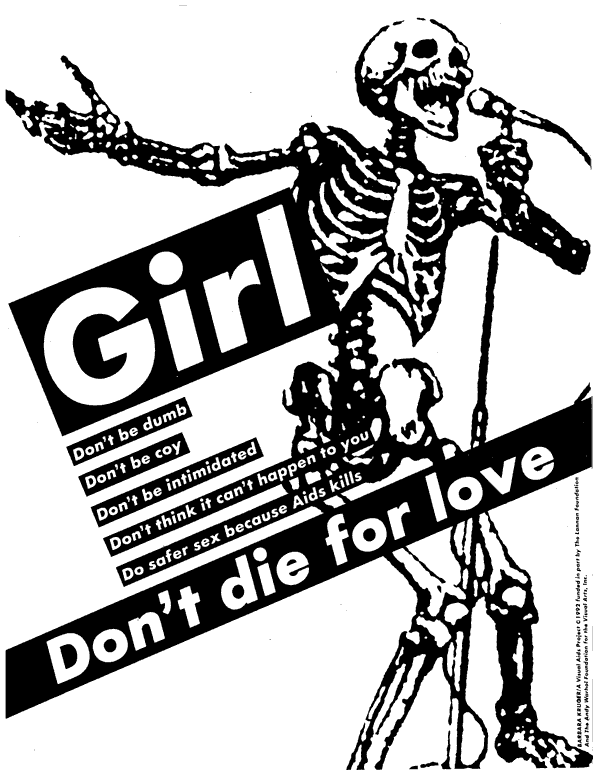 DWA Broadside artwork by Barbara Kruger for Day with(out) Art project