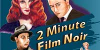 Radio series poster with film noir characters