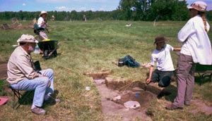 Ray Woods at Fort Clark dig
