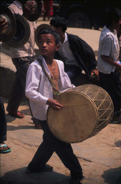 Nepali drummer boy