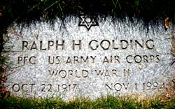 Ralph Golding's gravestone
