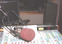 WCAI on-air studio