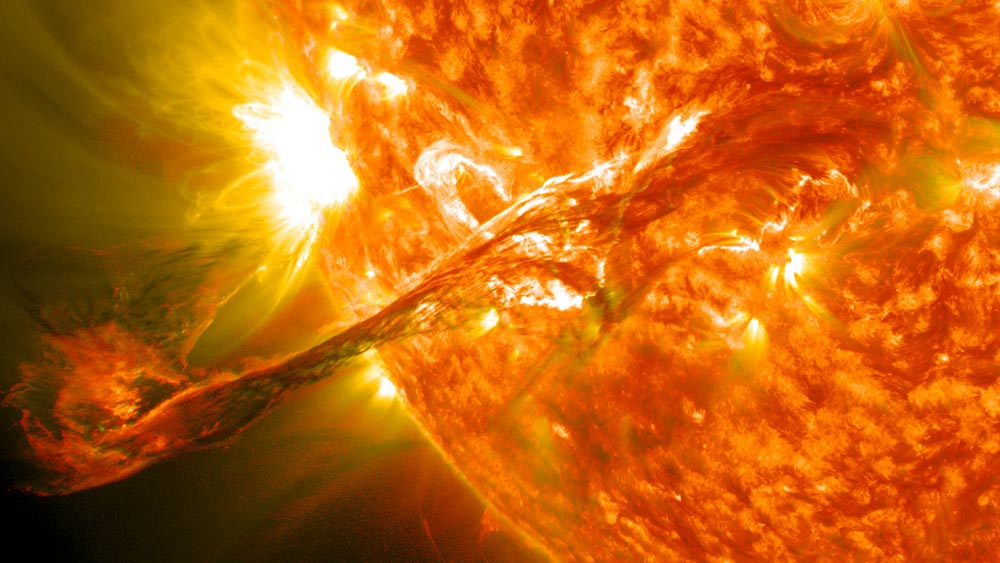 Coronal mass ejection (eruption of solar material)
