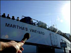 Microphone and boat from Martha's Vinyard