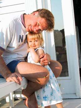 Butch with daughter Julia on her third birthday