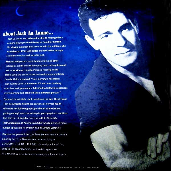 Jack LaLanne LP cover, back