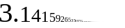 Image of Pi, with number decreasing in size to the right