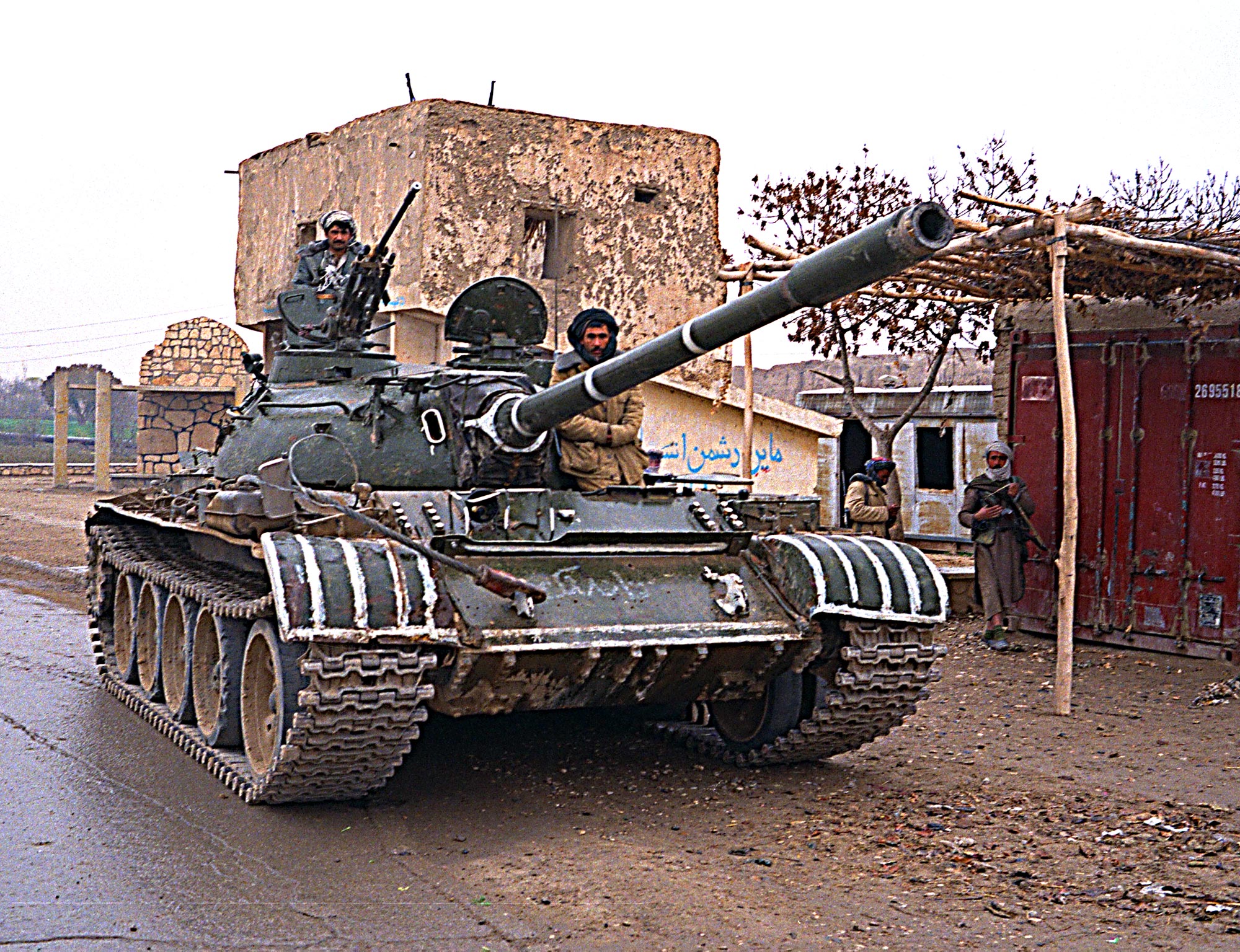 Tank on the highway in Balkh