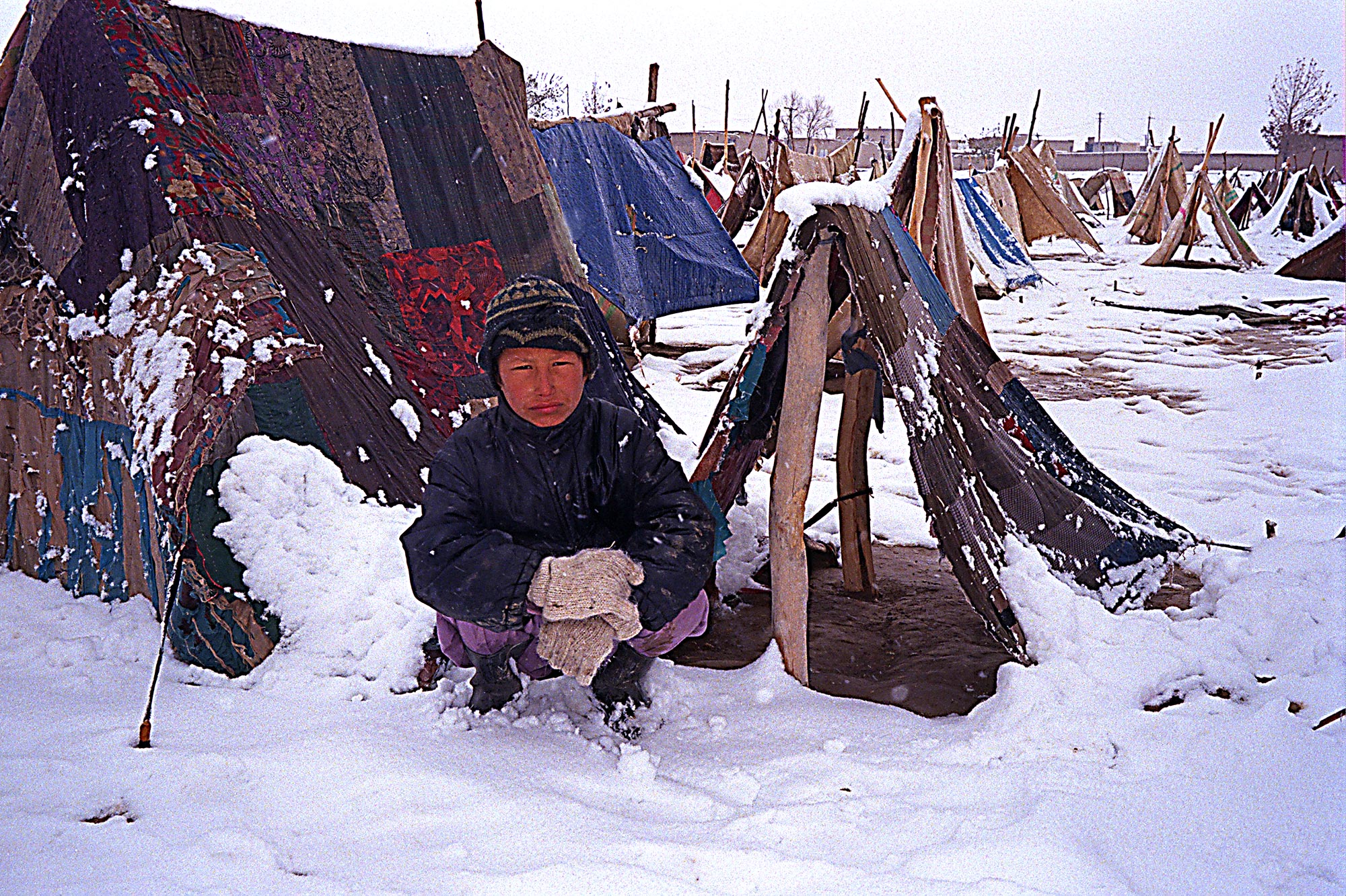 Refugee boy in Mazar