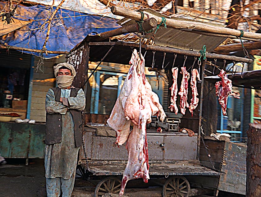 Selling a dead goat in Mazar