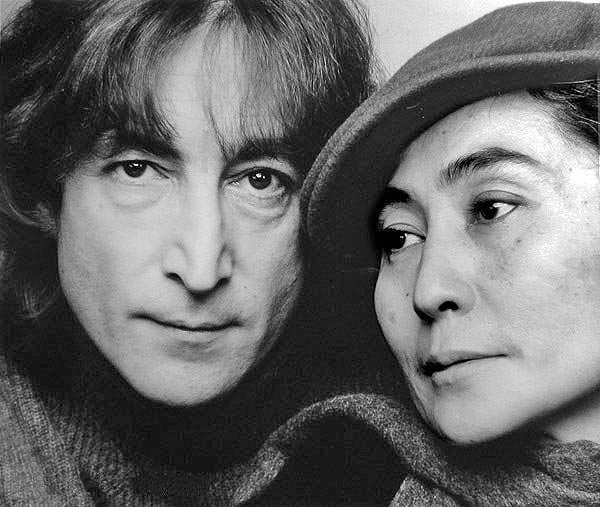 John Lennon and Yoko Ono in 1980, the year John Lennon was murdered (photo by Jack Mitchell)