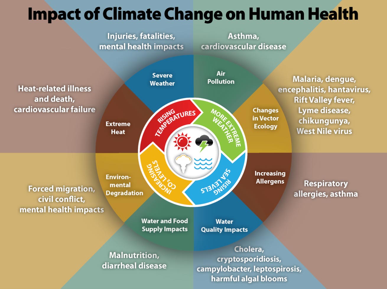 Climate change impacts on human health (CDC)