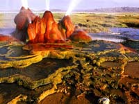 Fly Geyser, Black Rock Desert in Nevada