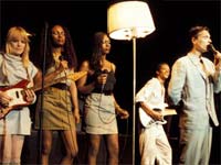 Talking Heads on stage