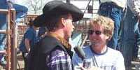 Doug Davis, rodeo rider, with Barrett