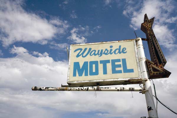 Wayside Motel sign