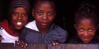 South African kids in doorway