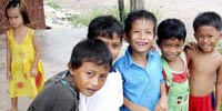 Cambodian boys with one girl