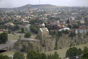 City of Tbilisi, built on a river gorge